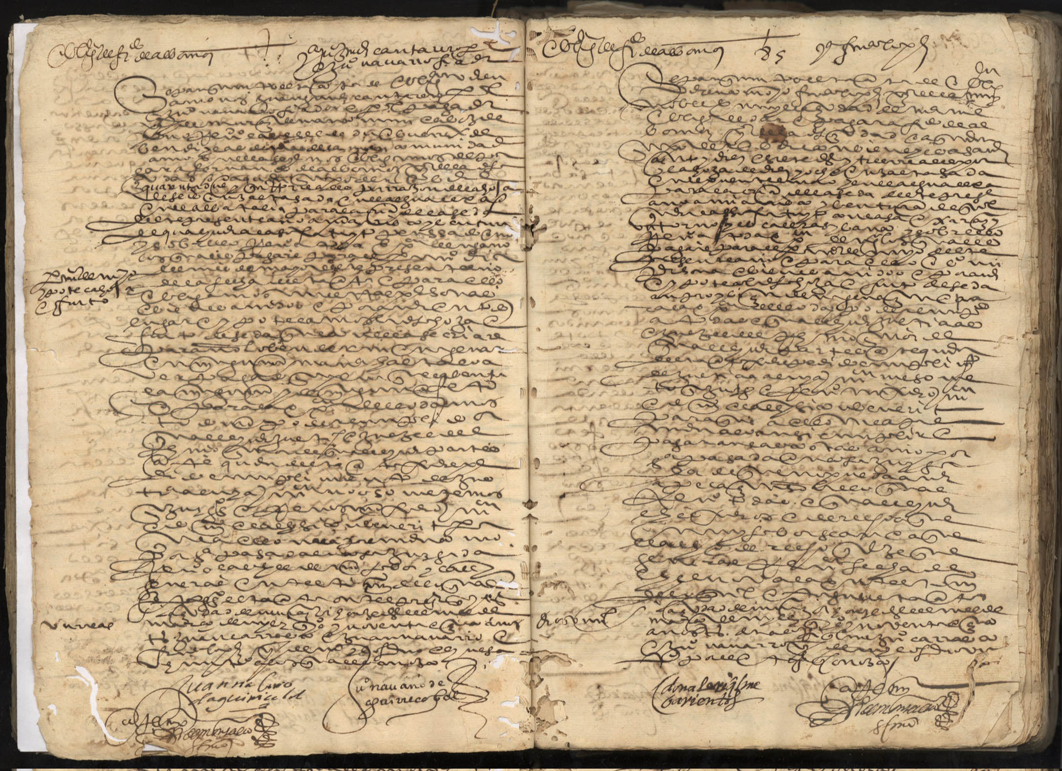 Registro de Juan Gómez de Montalvo, Murcia de 1595.